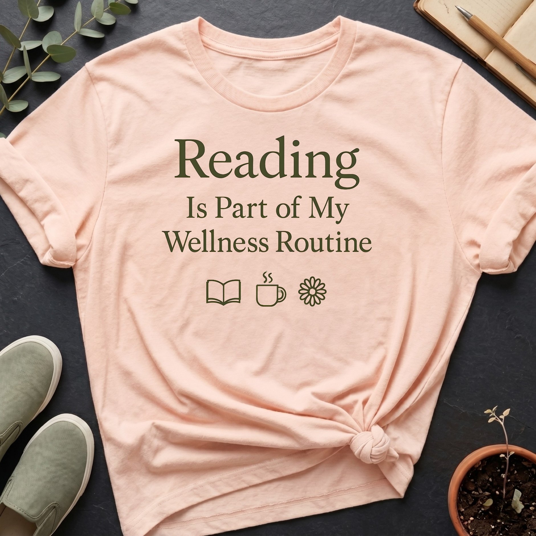 Reading Is My Wellness Routine Organic T-Shirt product image (7)