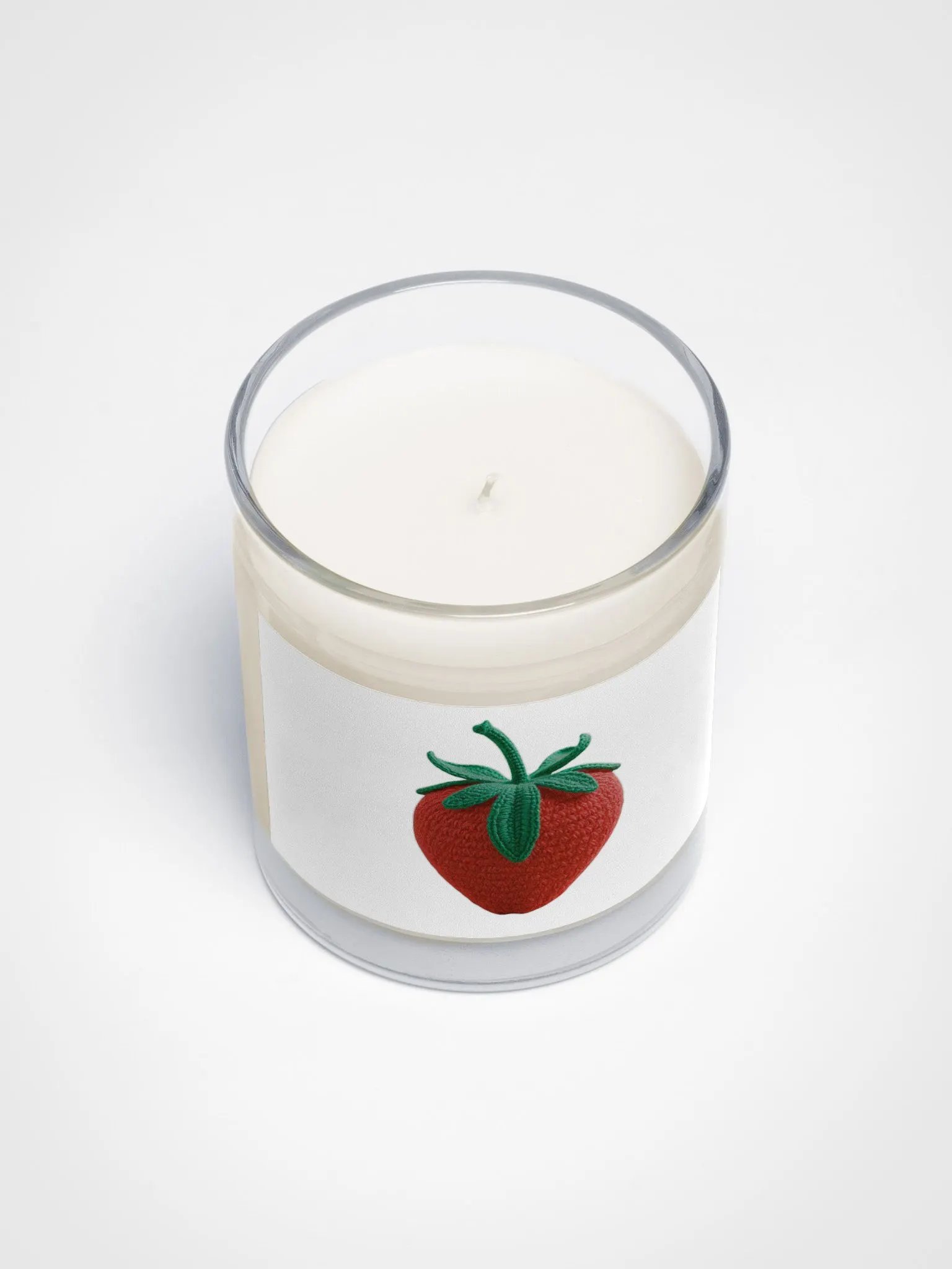 CozyAvocado Soy Wax Candle In A Clear Glass Jar Strawberry #1 product image (3)