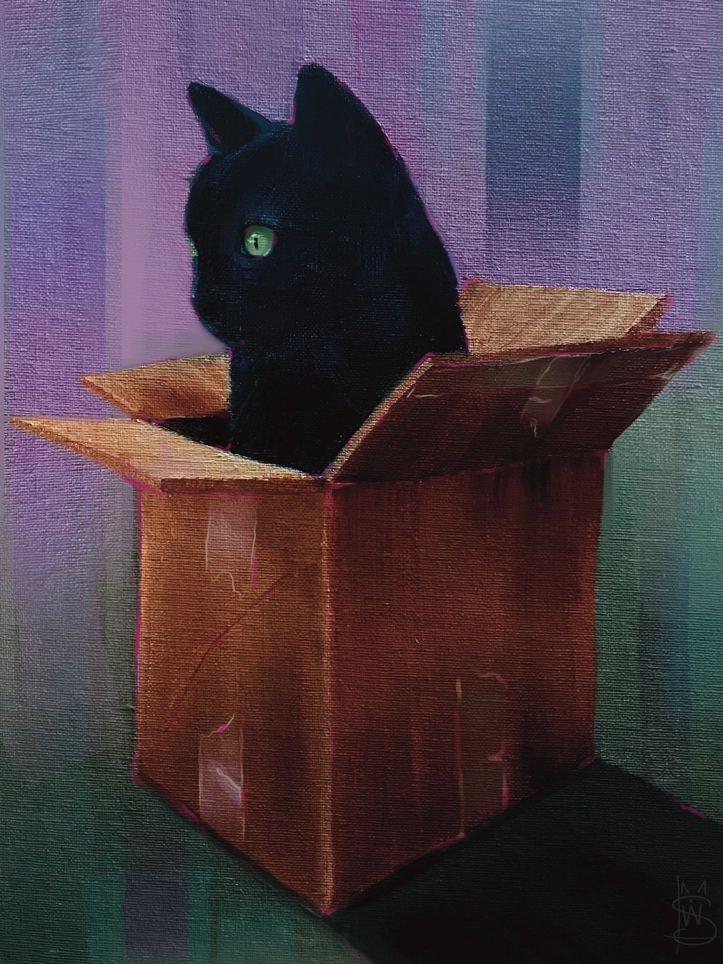 Cat in a Box Sticker product image (1)