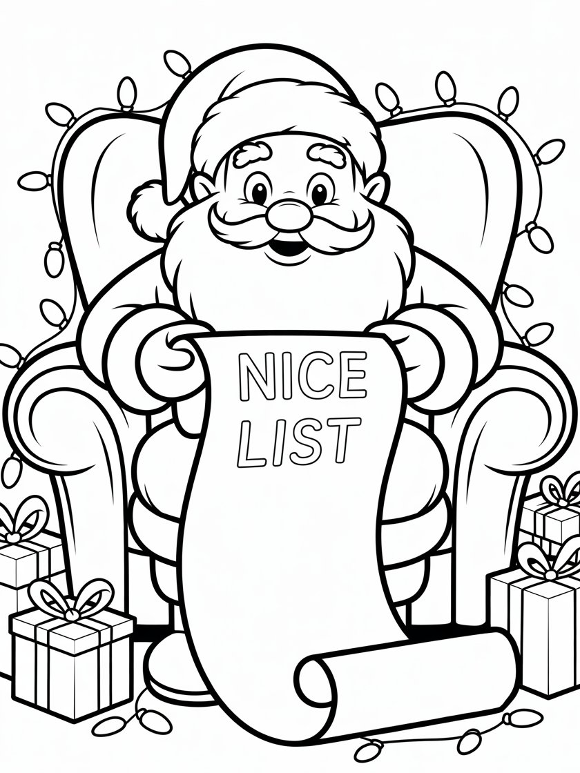 Merry Santa Coloring Pages product image (4)