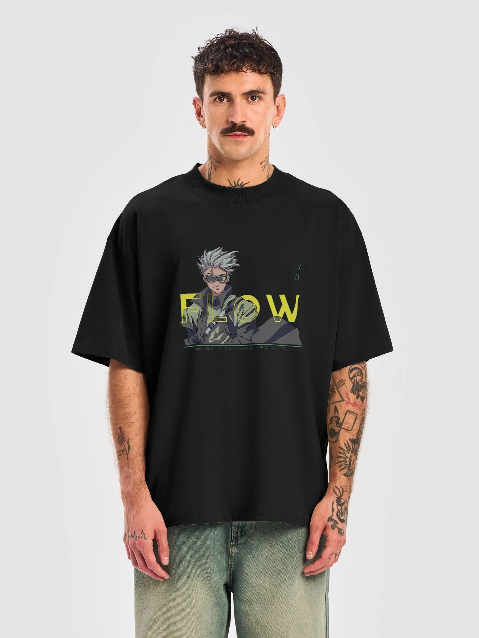 Flow Anime Style: Organic Cotton Oversized Tee product image (1)