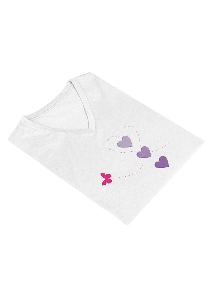 Flutter My Heart V Tee product image (2)