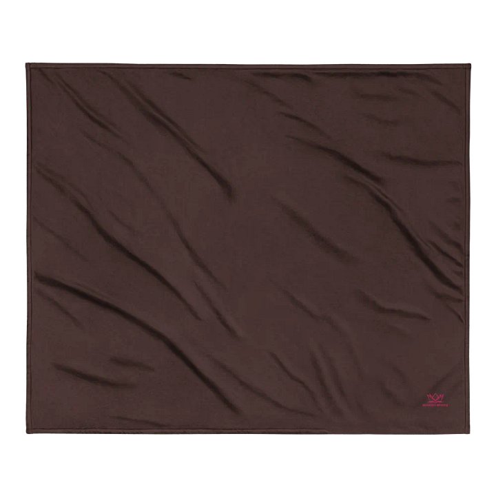 Bearded Woodz Embroider Sherpa Blanket (Brown/ Flamingo) product image (2)