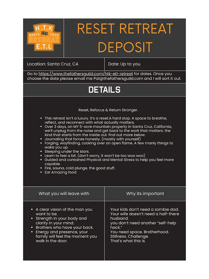 Retreat Deposit Gift Card product image (2)