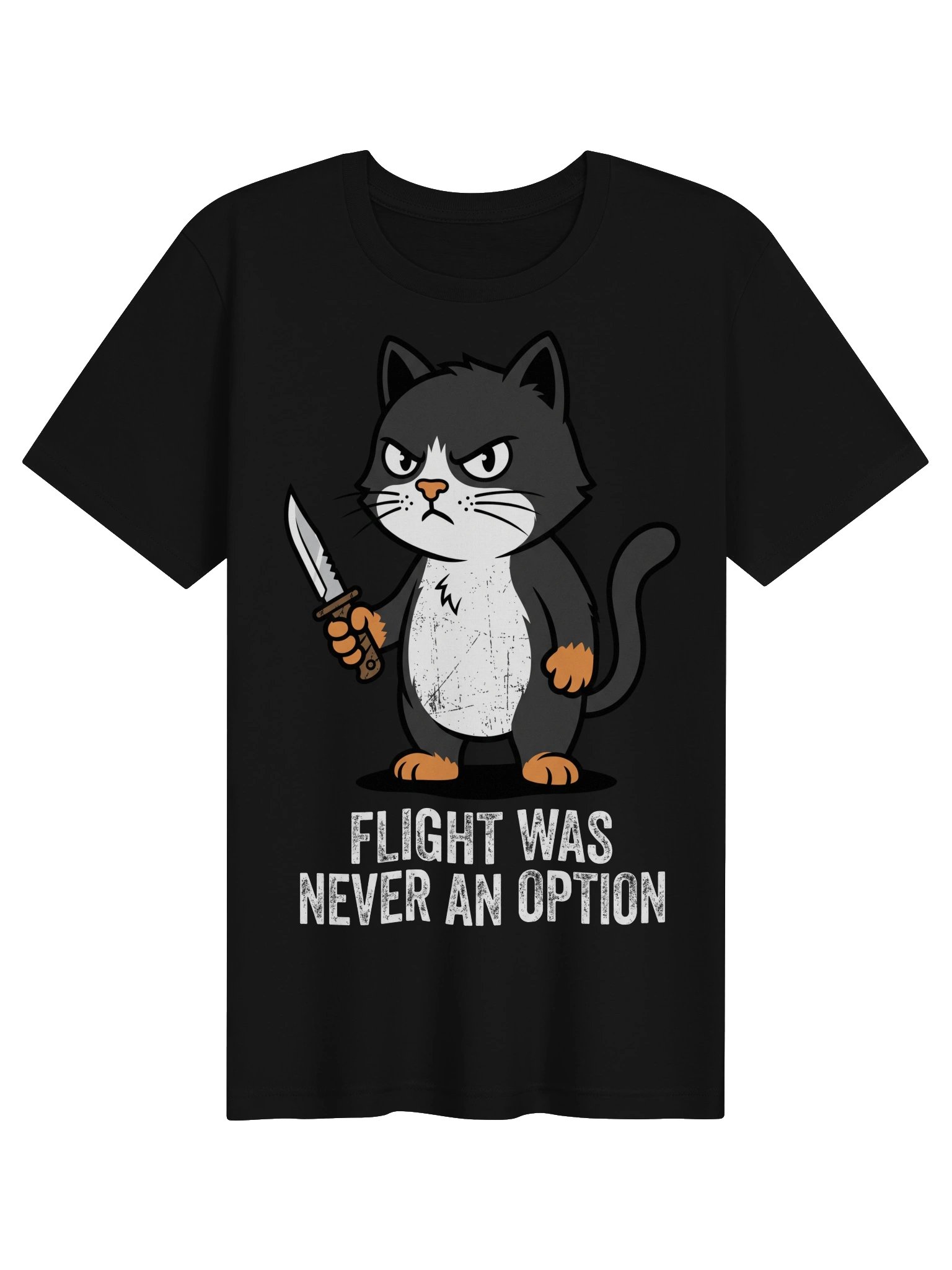 Flight Was Never An Option T-Shirt – Funny Grumpy Cat Tee product image (1)