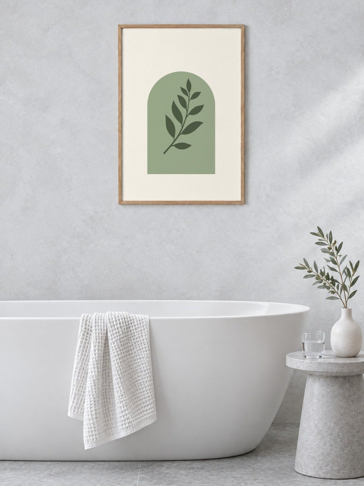 Sage Green Botanical Arch Print | Bathroom Wall Art product image (2)