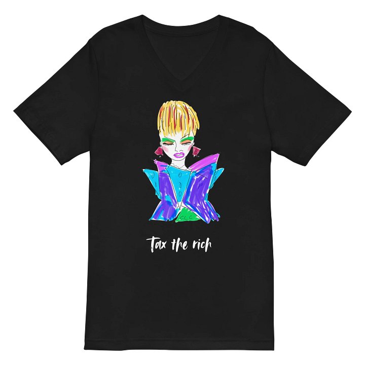 Tax The Rich V-Neck Tee product image (2)