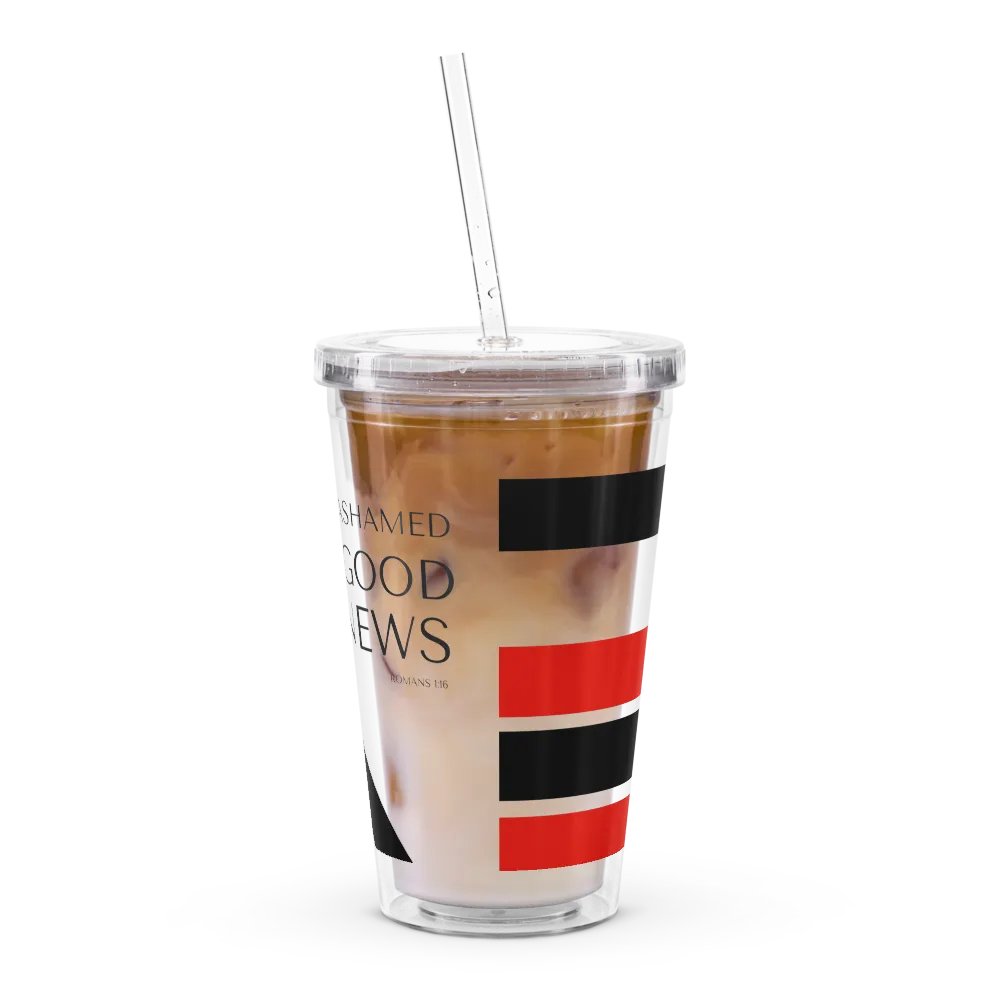 'Not Ashamed of the Good News' Bent Color Lines Tumbler product image (4)