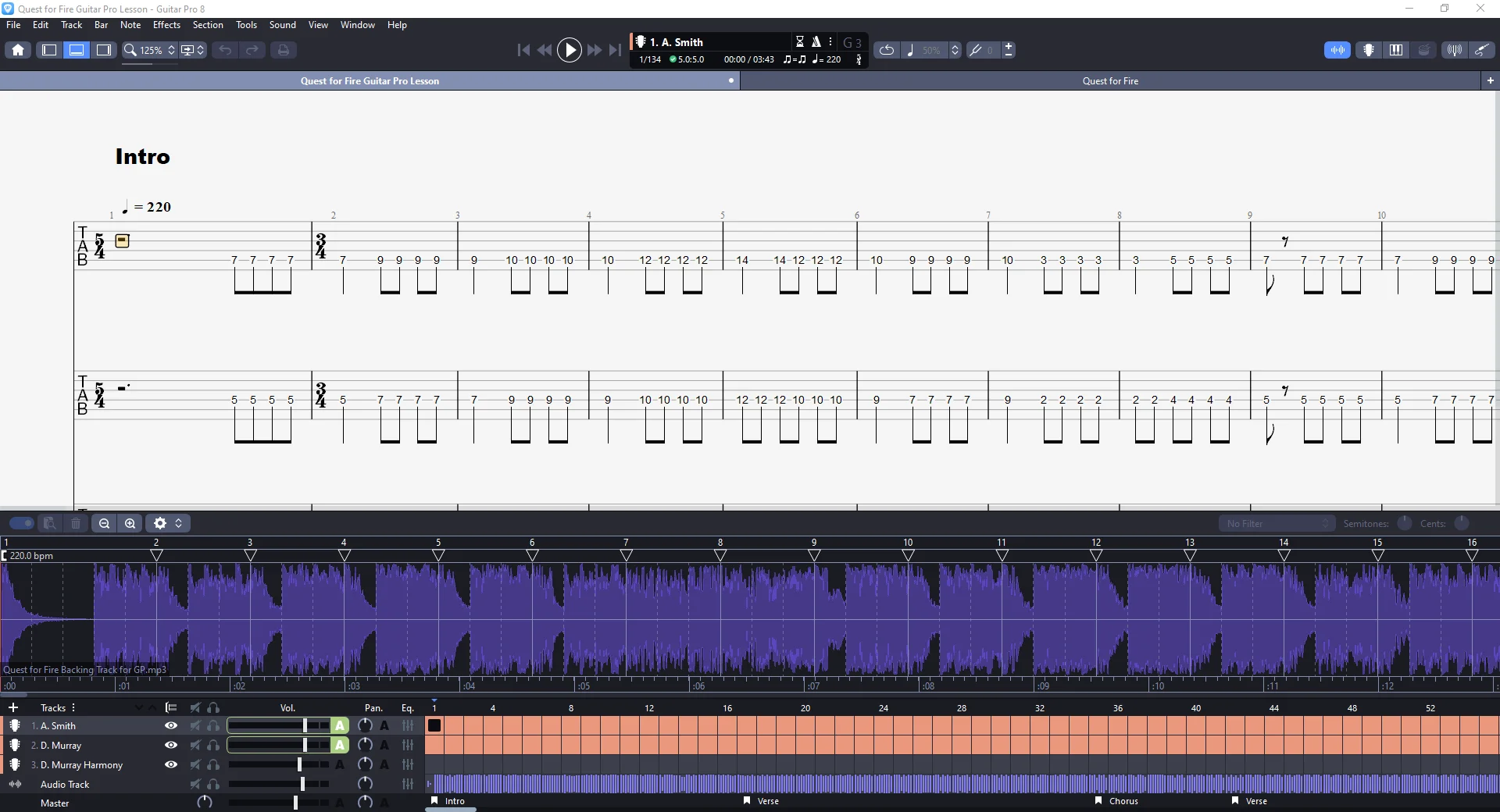 Quest for Fire | PDF Tab + Guitar Pro | Iron Maiden product image (3)