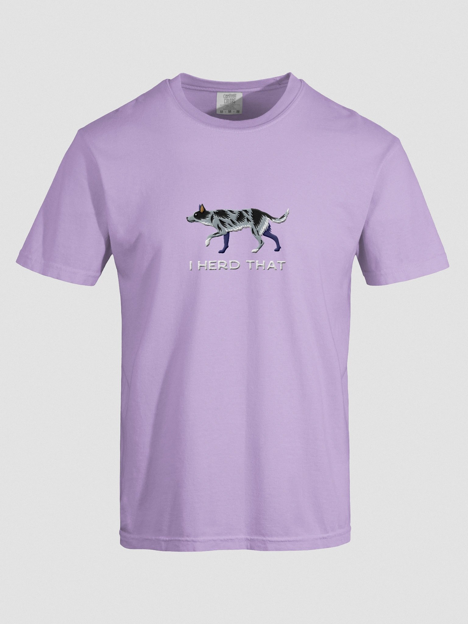 I Herd That T-Shirt(Embroidered) of an Australian Koolie(Blue Merle) product image (10)
