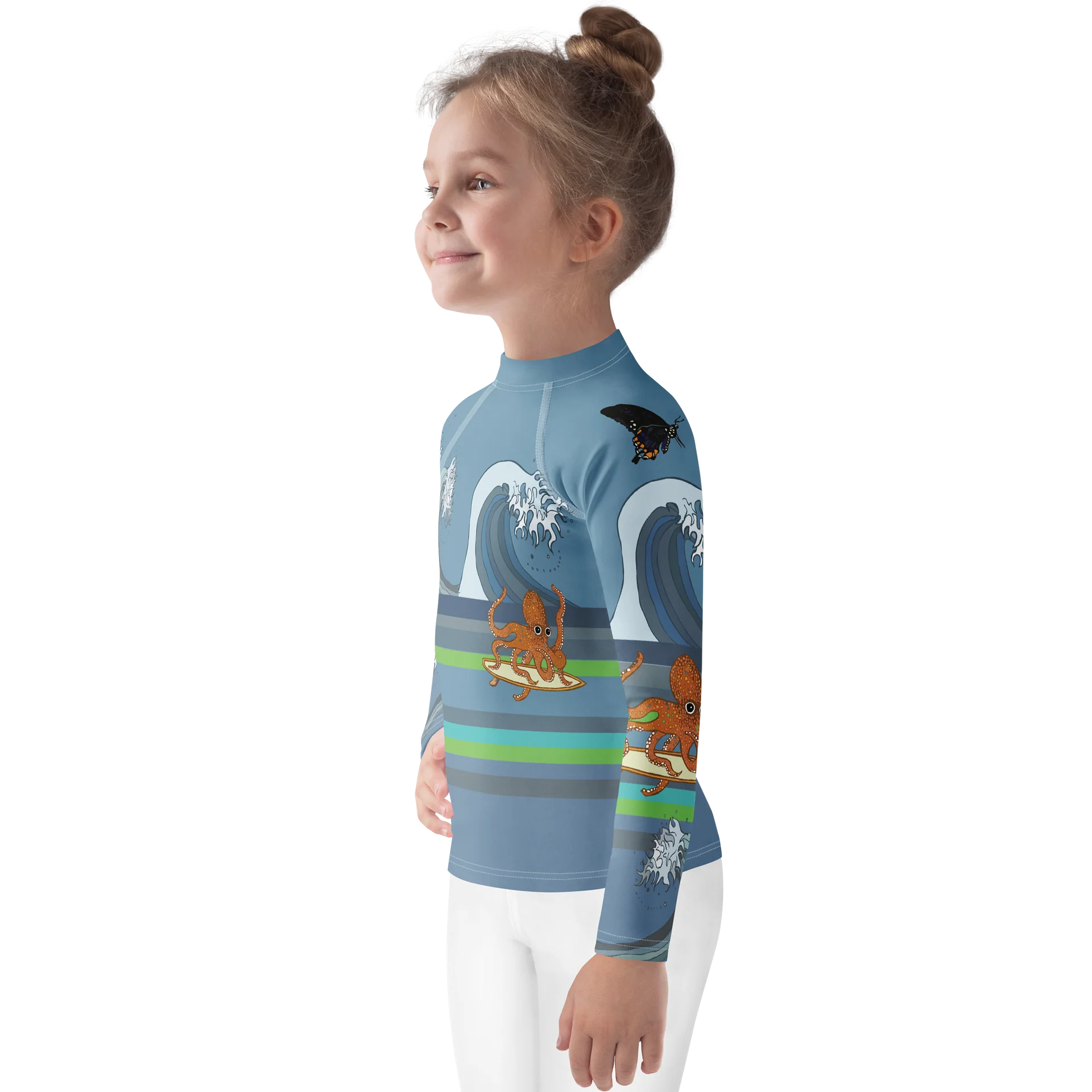 Octopus Wave Kids Rash Guard product image (3)