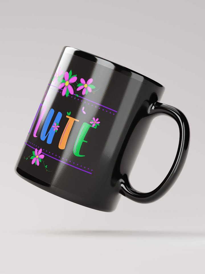 Floral Flutes Black Glossy Mug - Bass product image (2)