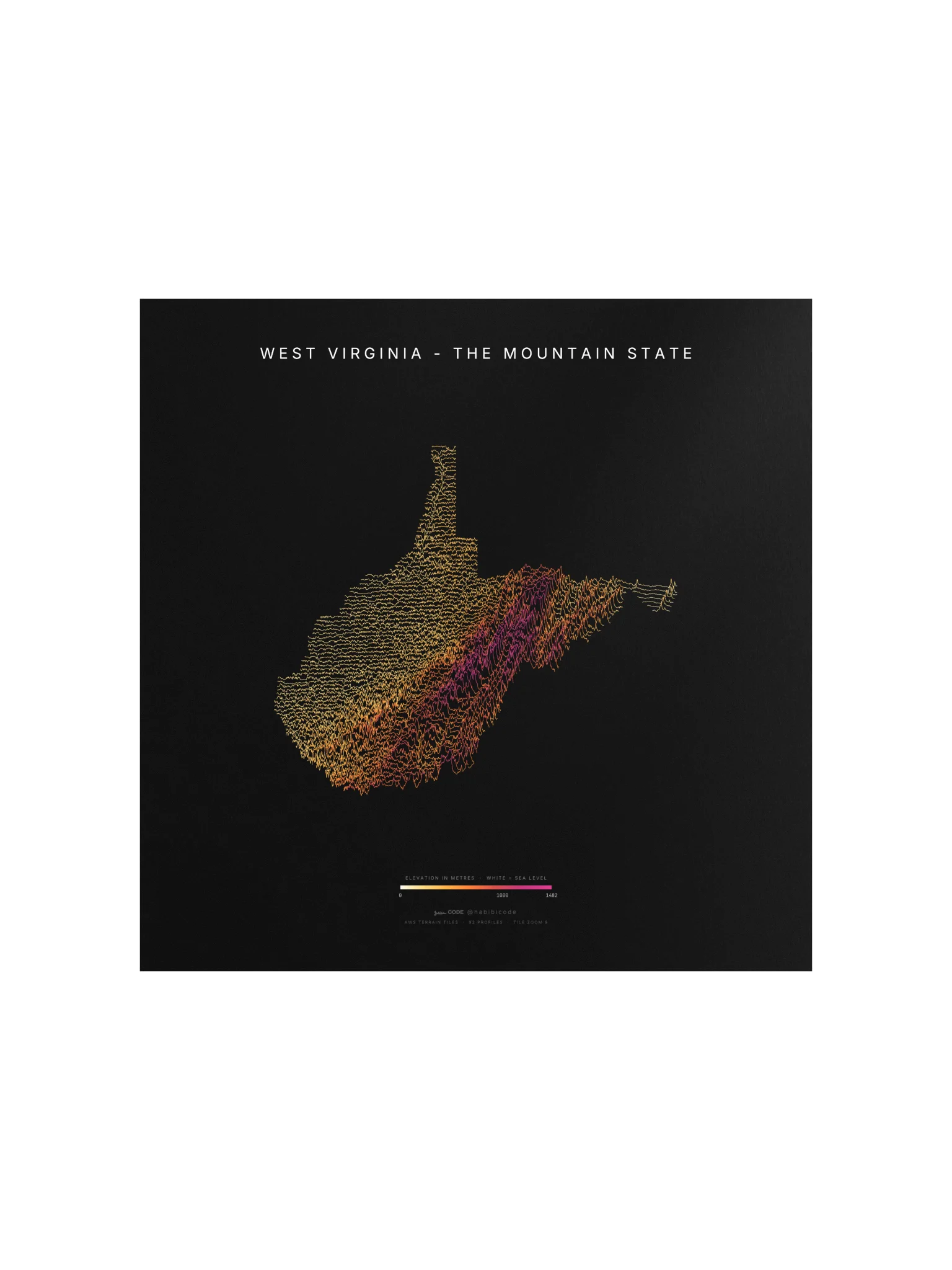 Ridgeline Poster - West Virginia product image (1)