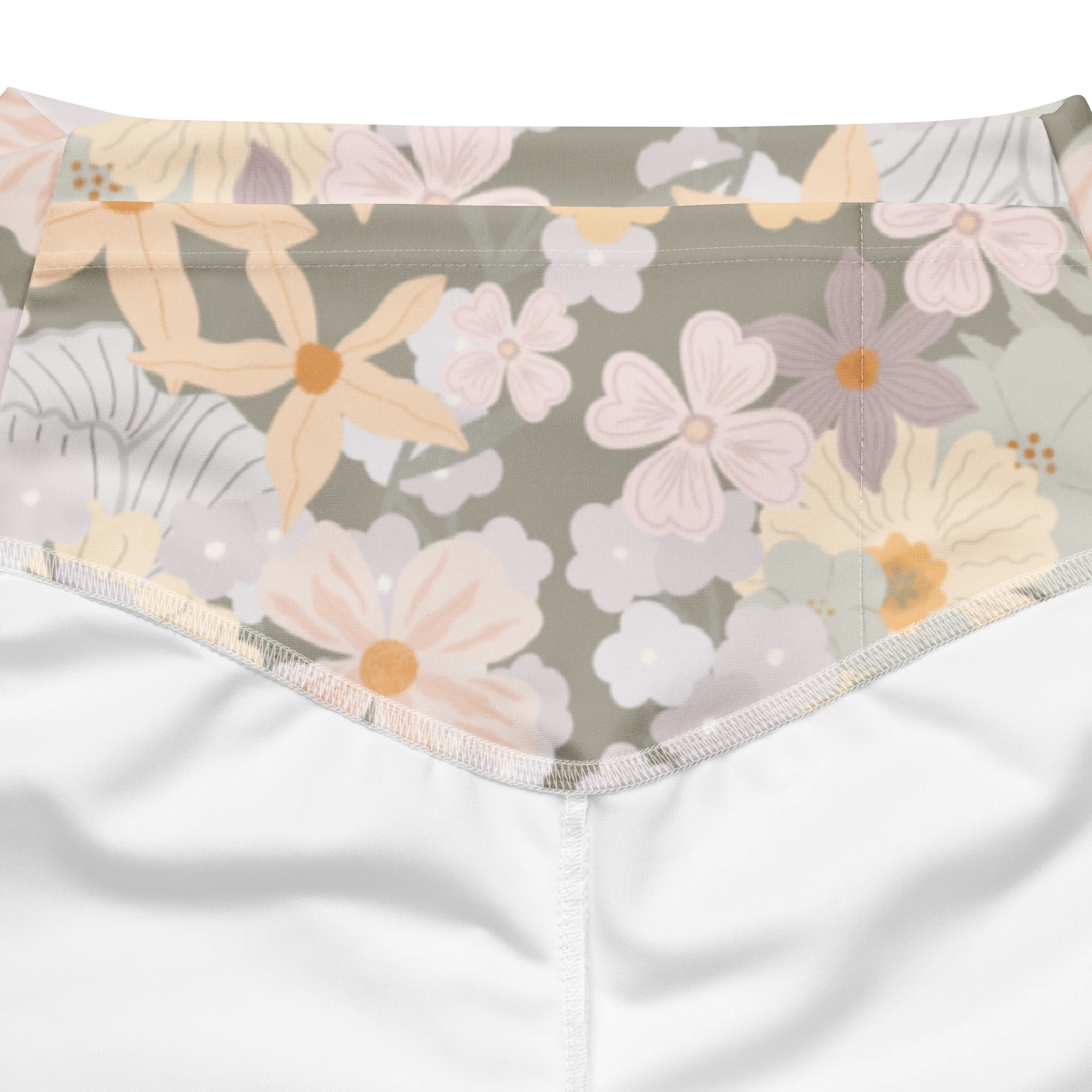 Pastel Cottage Floral Flare Yoga Leggings product image (7)