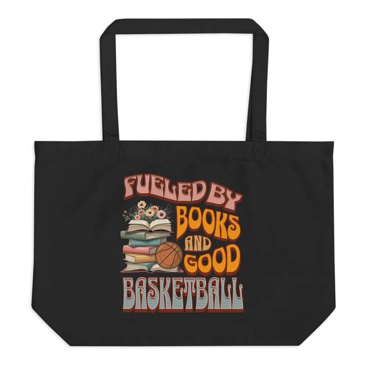 Fueled By Books And Good Basketball Bookworm Tote product image (1)