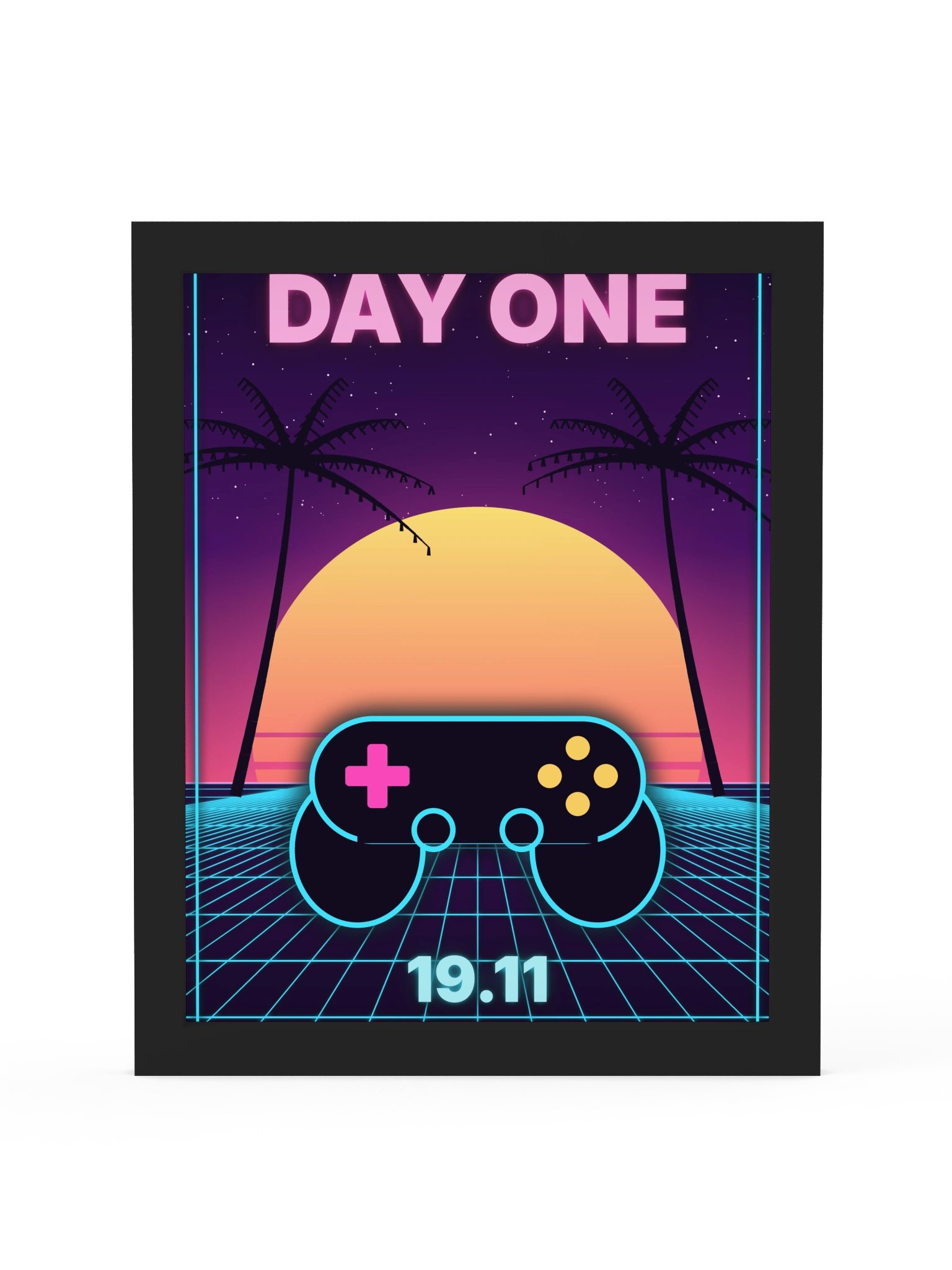 Day One 19.11 – Neon Framed Poster product image (1)
