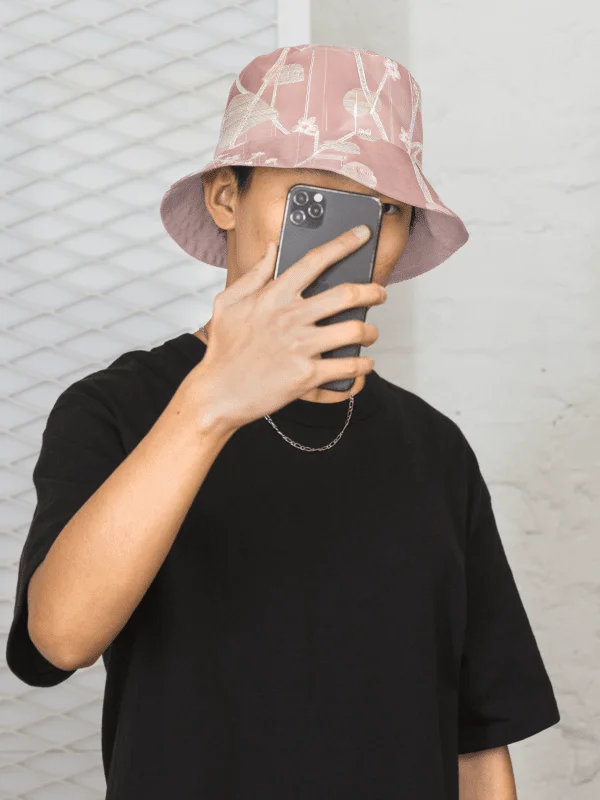 Pink & White Reversible Bucket Hat product image (1)