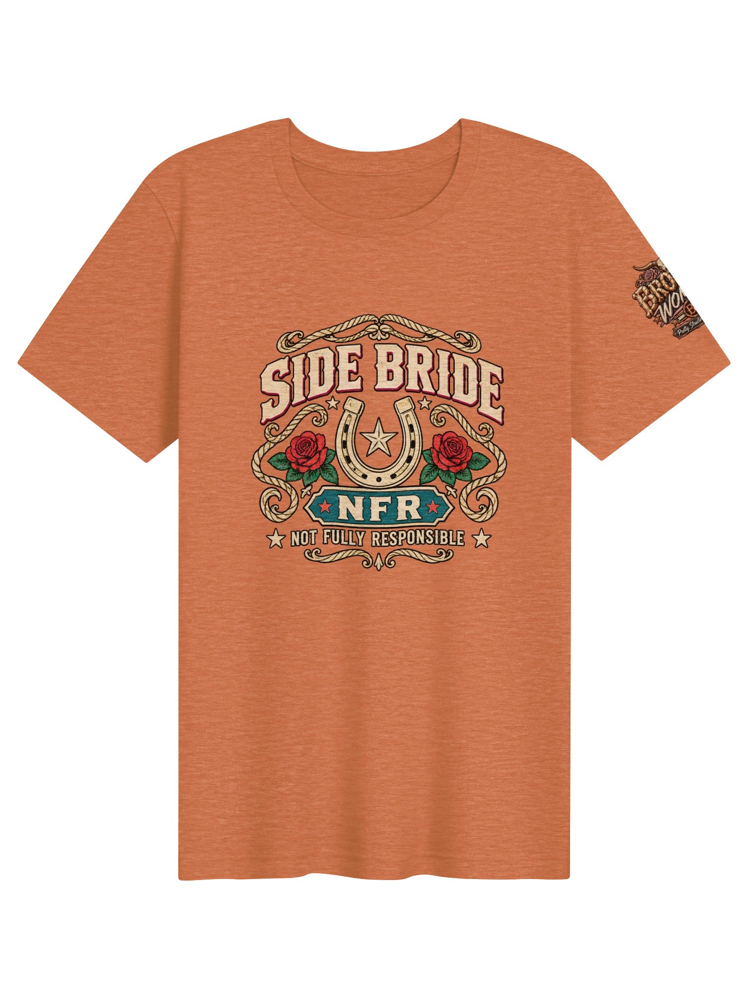 Western Bachelorette Shirt — Side Bride NFR Not Fully Responsible Tee | Broken Marriage™ product image (2)