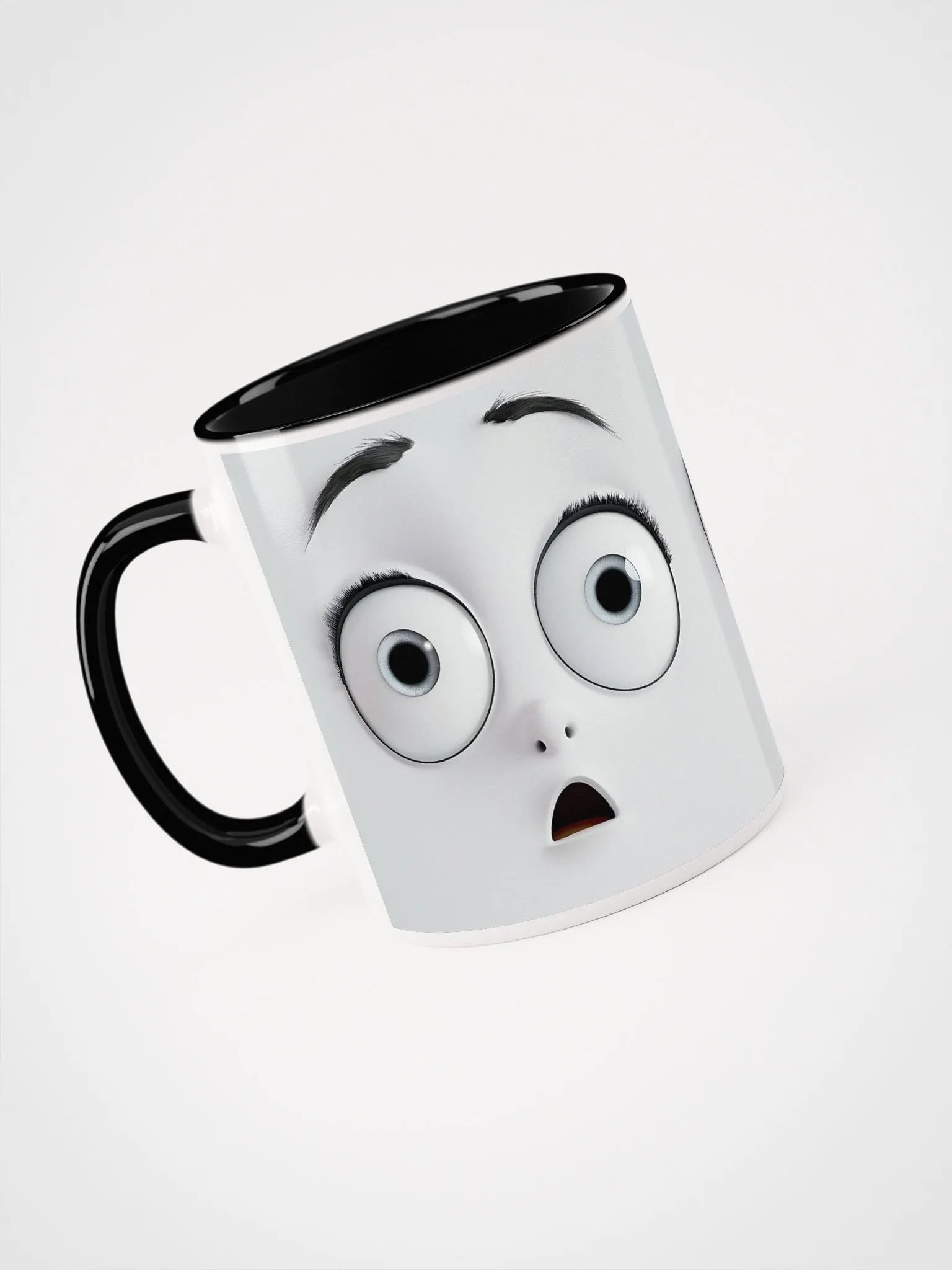 Wide-Eyed Surprise Ceramic Mug product image (5)