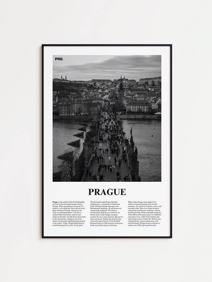 Prague 03 Newspaper Poster | Framed product image (1)