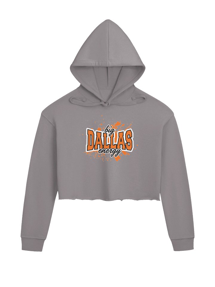 Big Dallas Energy Splash Bella + Canvas Crop Hoodie - Logo on Front product image (9)