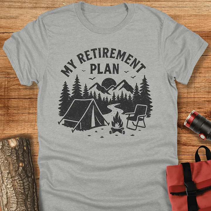 Retirement plan, Vintage camping t-shirt, Unisex product image (1)