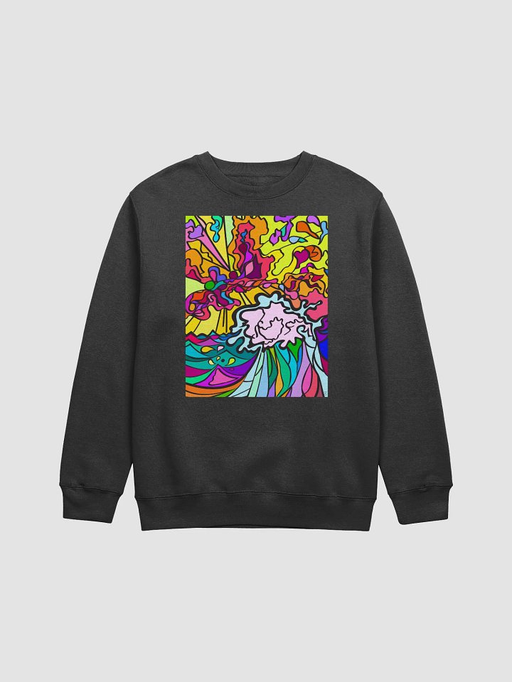 Vibrant Swirls Premium Crewneck Sweatshirt - Wave at Sunset product image (6)