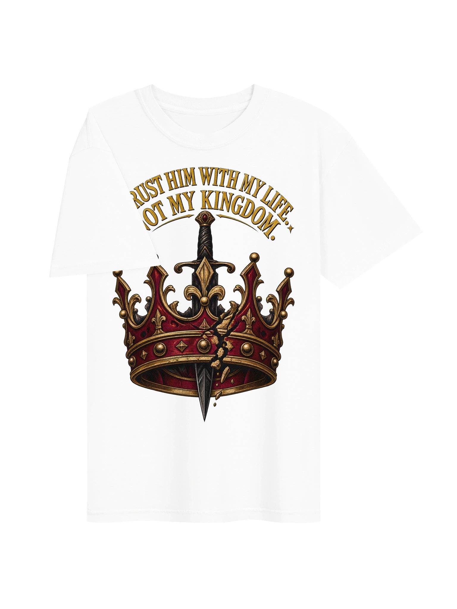 I Trust Him With My Life Not My Kingdom Romantasy Crown Shirt product image (8)