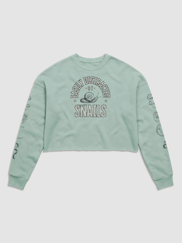 Easily Distracted by Snails - Fleece Cropped Sweatshirt product image (1)