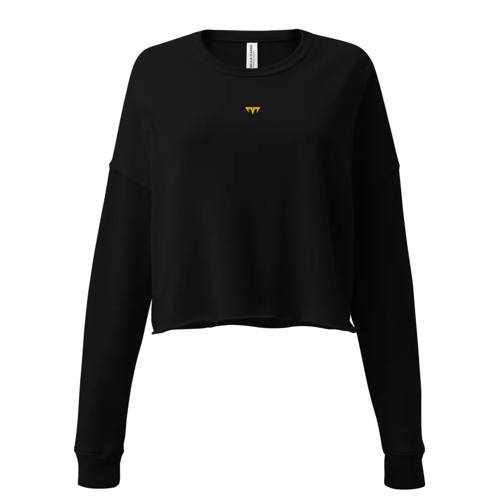 Women's Casualwear - Crop Top Long Sleeves - Embroidered Gold Logo product image (1)