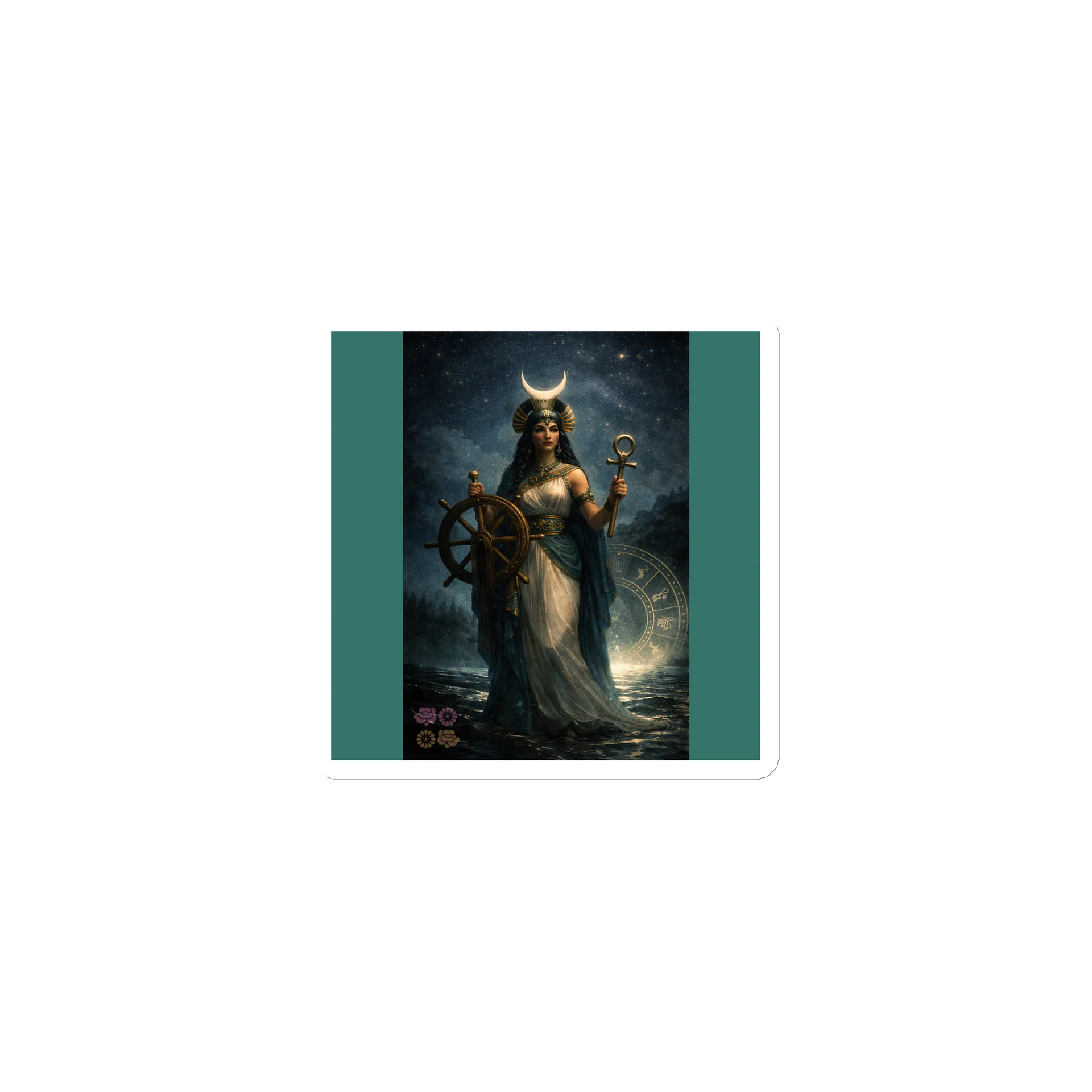 Goddess Fortuna Ancient Egyptian Style Vinyl Magnet product image (1)
