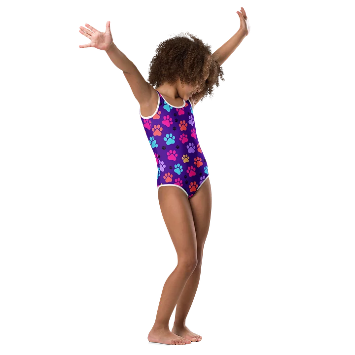 Pawprint Splash Kids One-Piece Swimsuit product image (1)
