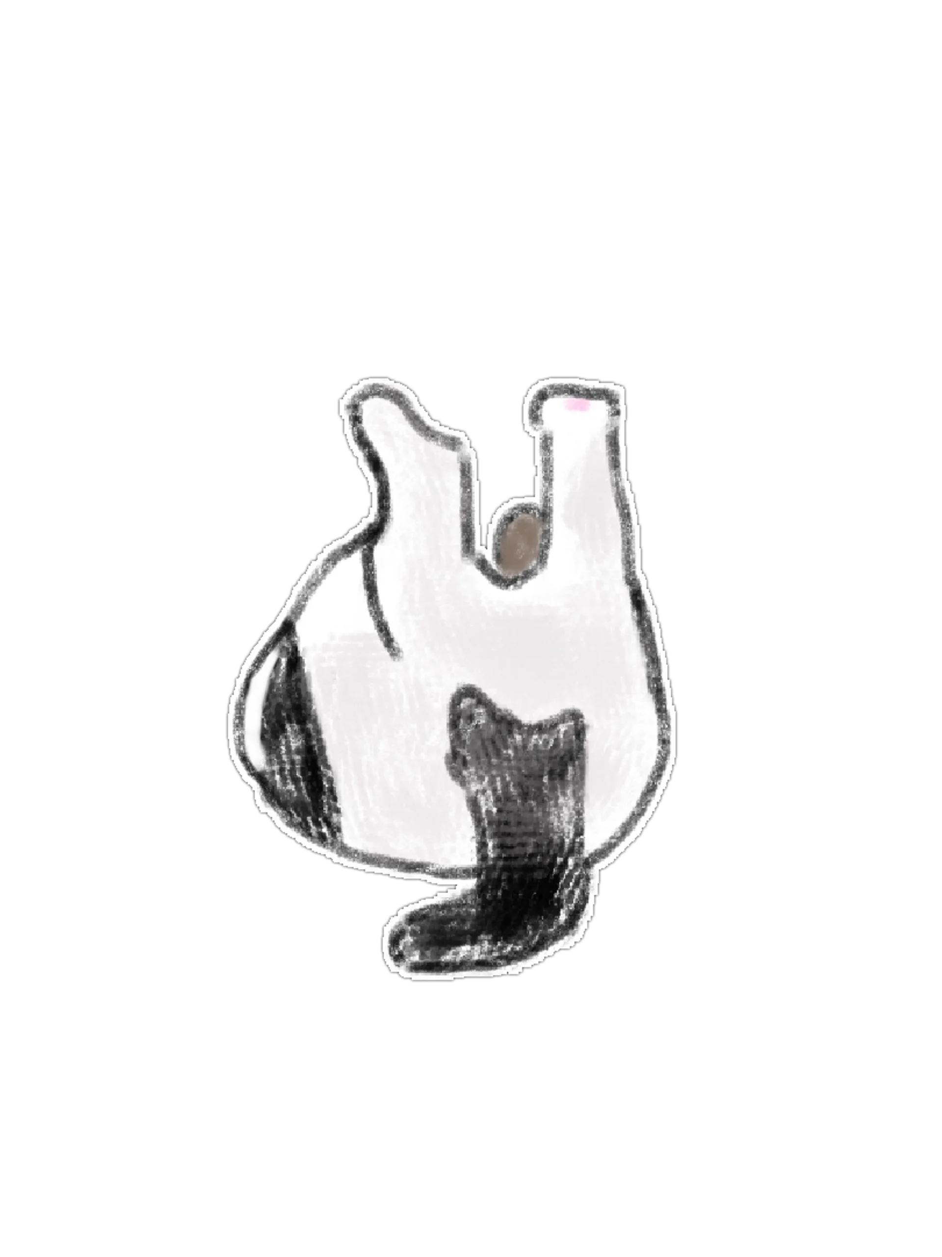 Aesthetic Hand-Drawn Watercolor Cat Sticker & Clipart Pack product image (4)