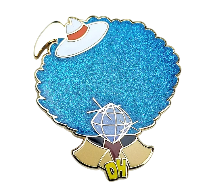 Disco Head Pin - Glitter 'Fro product image (2)