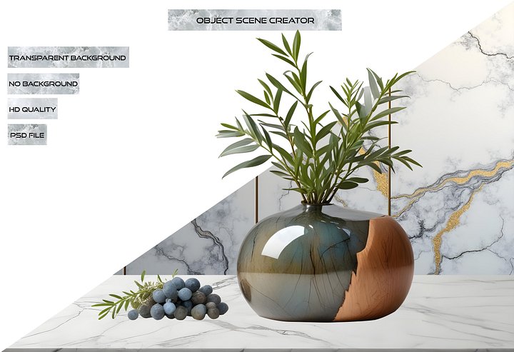 Celestial Grace – Boho Chic Artisan Vase PNG product image (2)