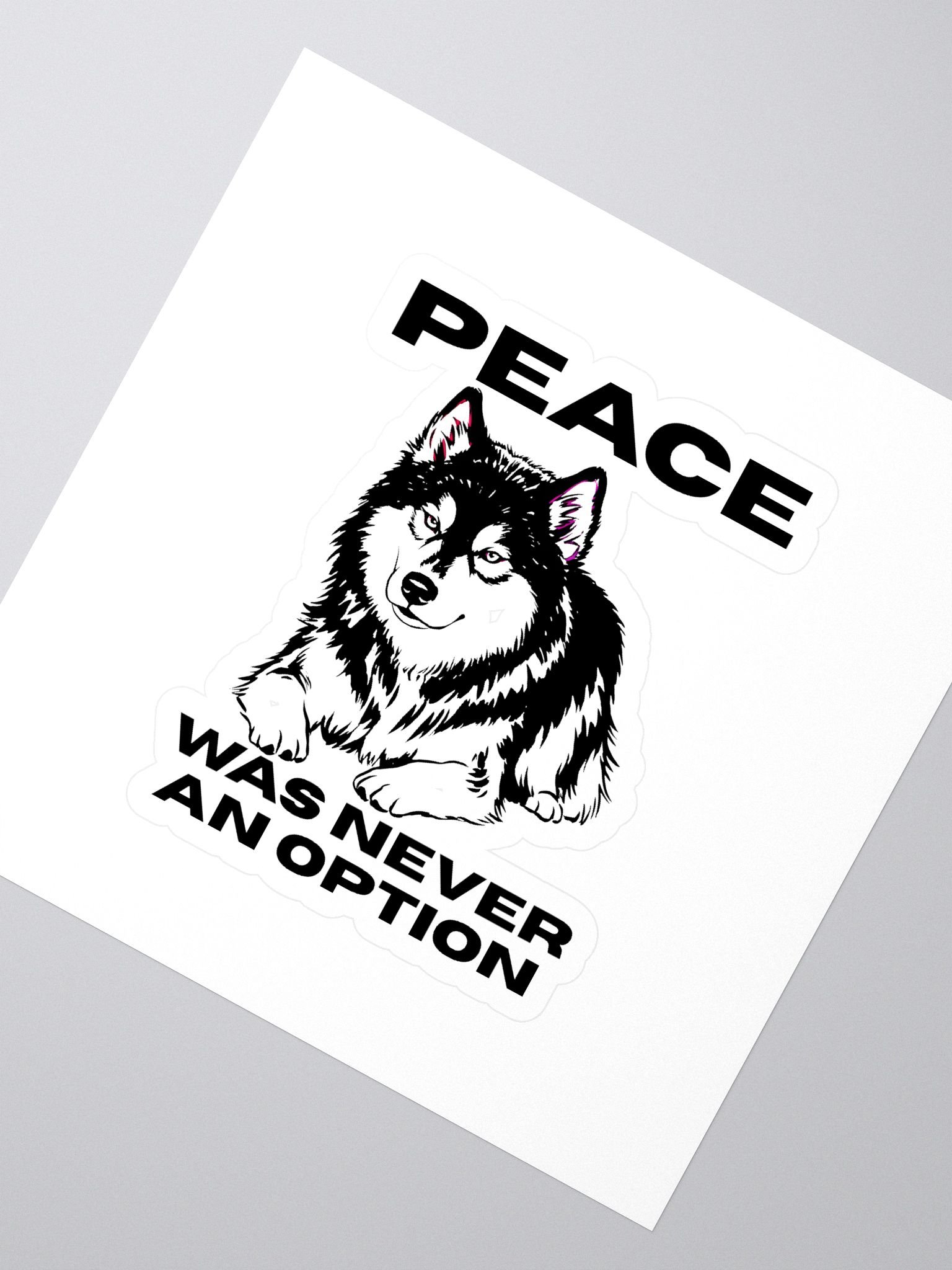 Peace was Never an Option Sticker product image (2)