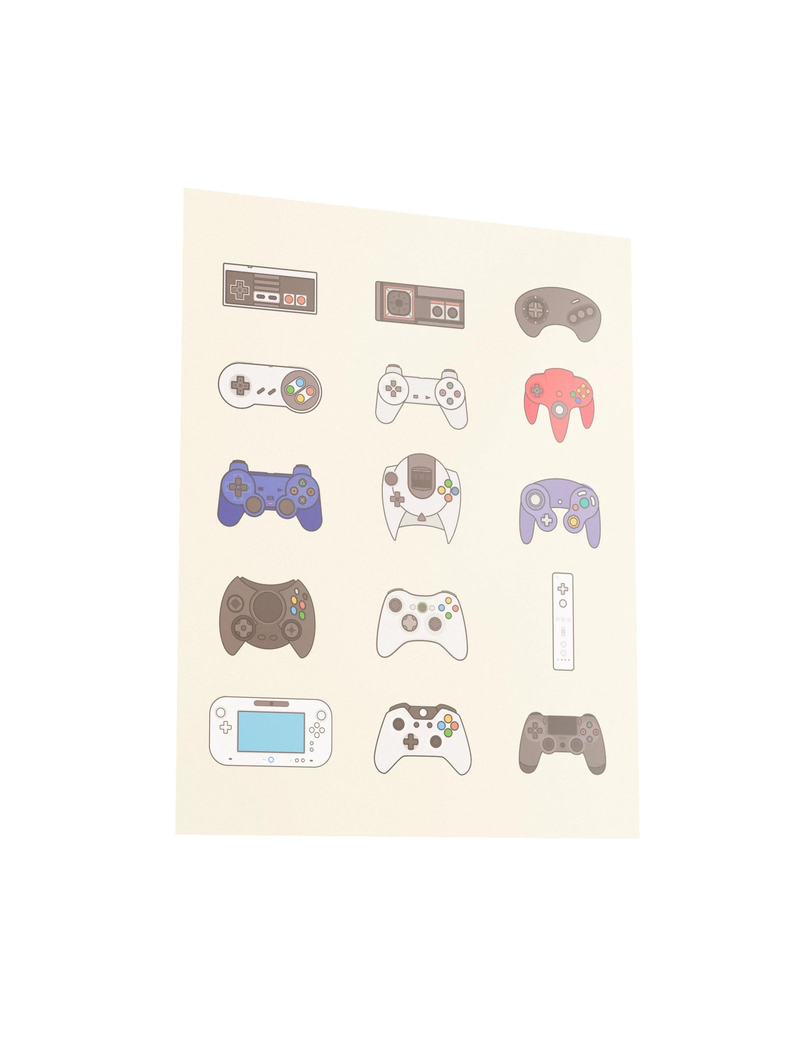 Retro Controllers (Beige) [11x14] product image (3)