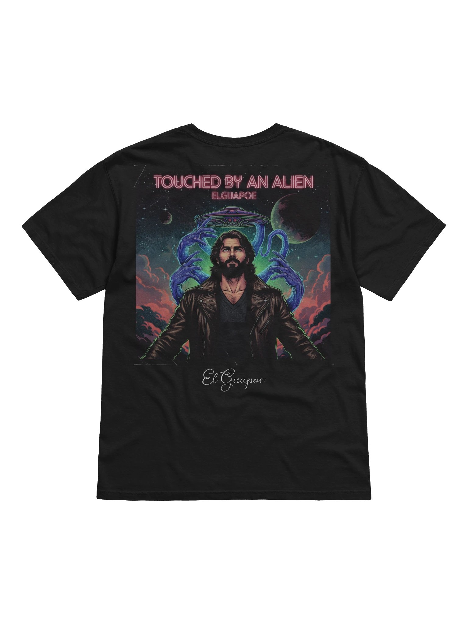 Touched by an Alien on the Back Heavyweight T product image (2)