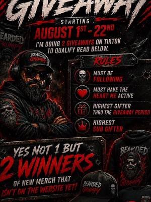 GIVEAWAY INFO!!!!! #fypシ #giveaway #BeardedGrumpy 