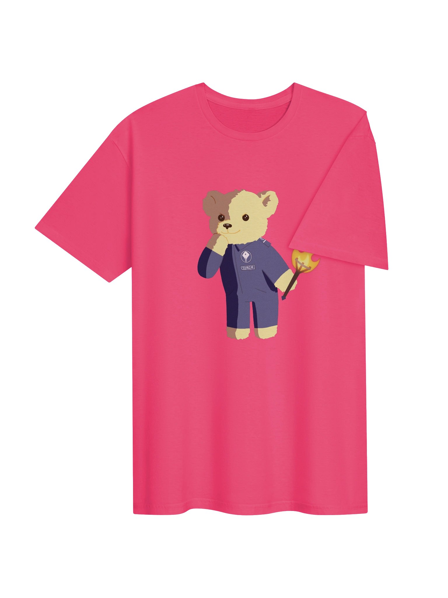 Really Pink T-Shirt With TorchBear On it product image (4)
