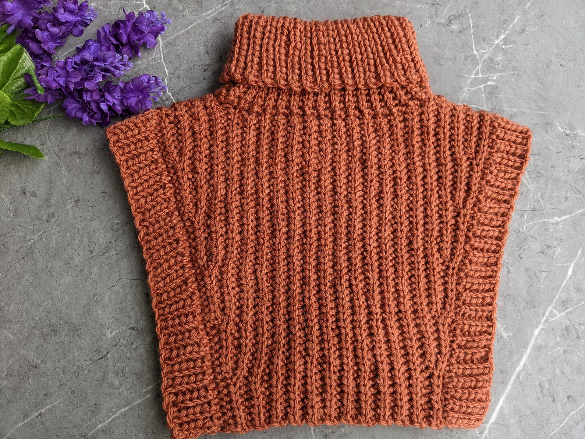Crochet Warm Turtleneck Dickey Pattern product image (5)