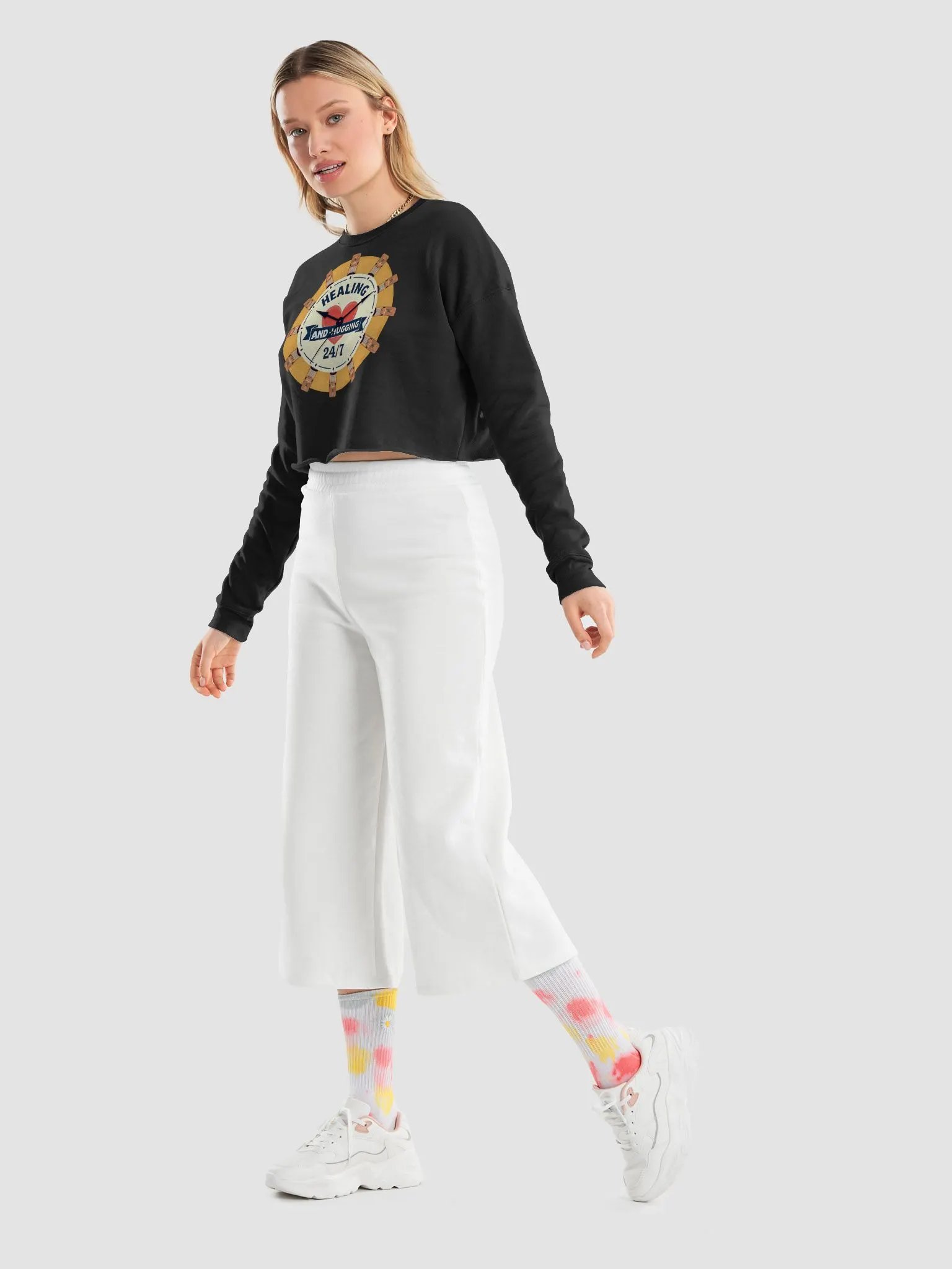 Healing and Hugging 24/7 Crop Sweatshirt product image (34)
