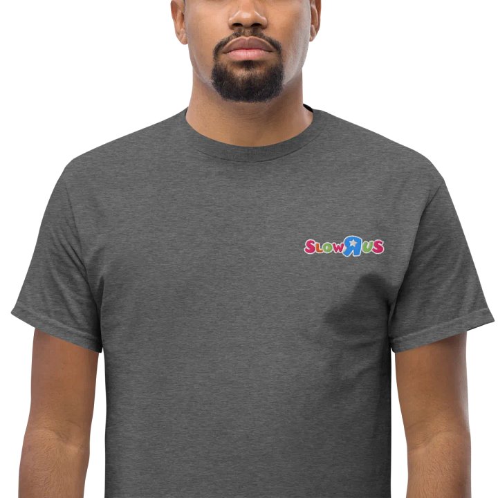 SLOW-R-US UNISEX EMBROIDERED HEAVY TEE product image (1)