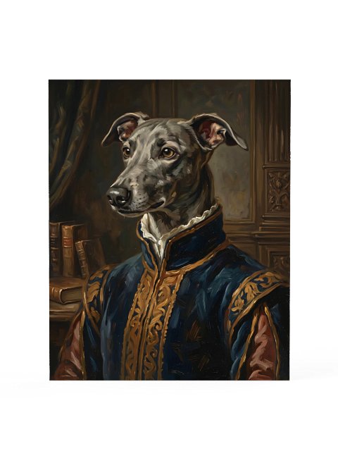 Greyhound in Blue Poster