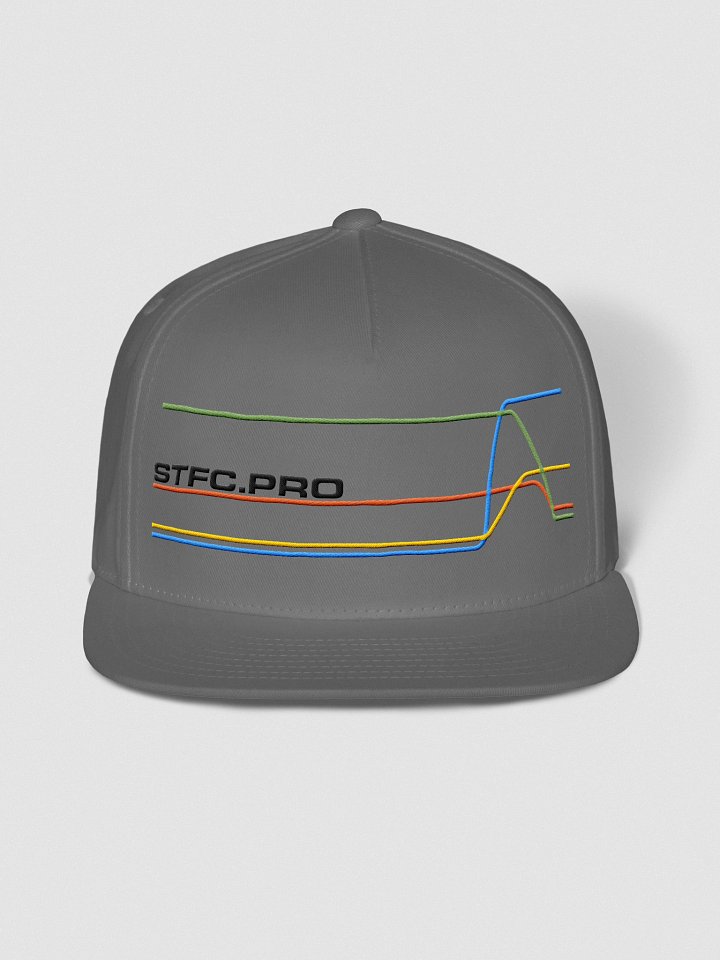 80s inspired STFC.PRO graph lines flat cap - Dark product image (1)