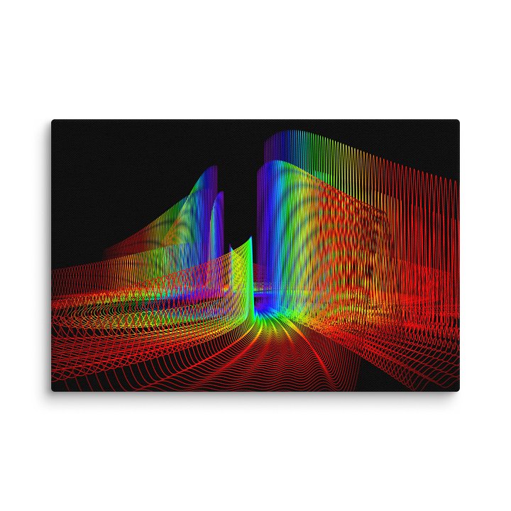 Sparse Spectral Spaceport Zeta - Diffraction Curves Physics Art Canvas Print product image (1)