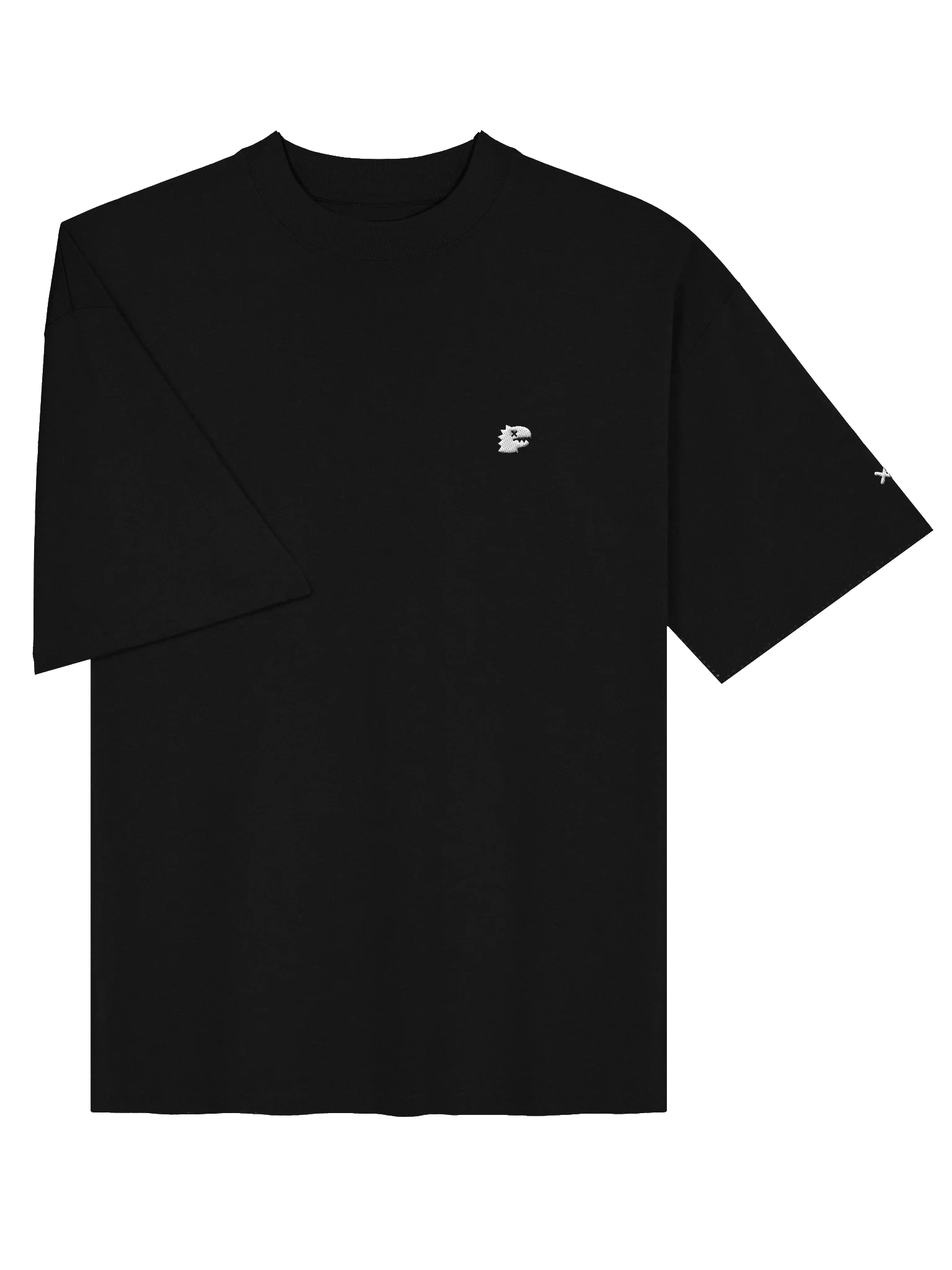 FMB ∣ JETLAG DINO Left Chest Embroidered Oversized Tee Black product image (3)