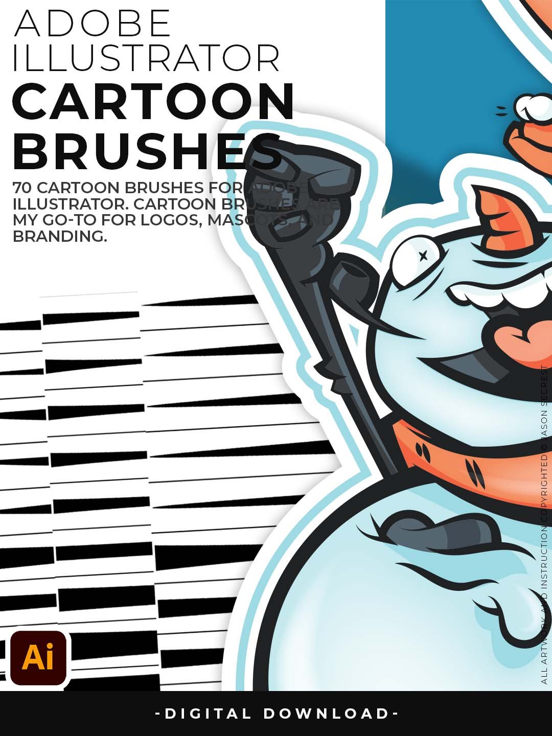 Cartoon Brush Library for Adobe Illustrator product image (5)