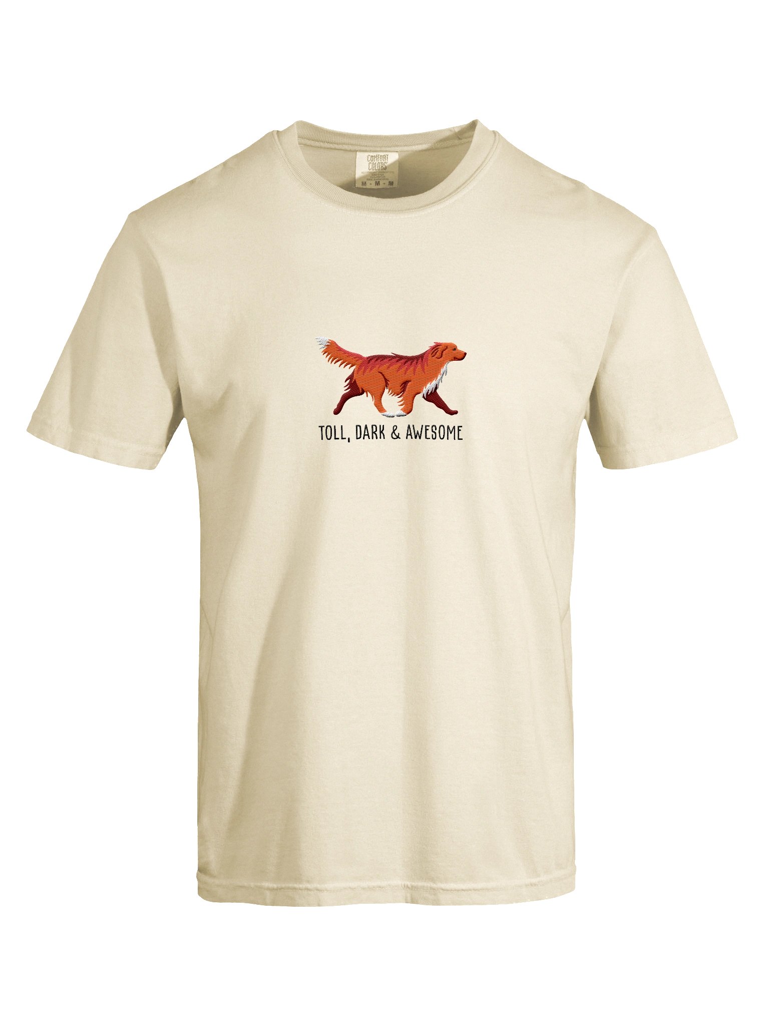 Toll, Dark, and Awesome T-Shirt(Embroidered) of a Nova Scotia Duck Tolling Retriever(Red) product image (10)