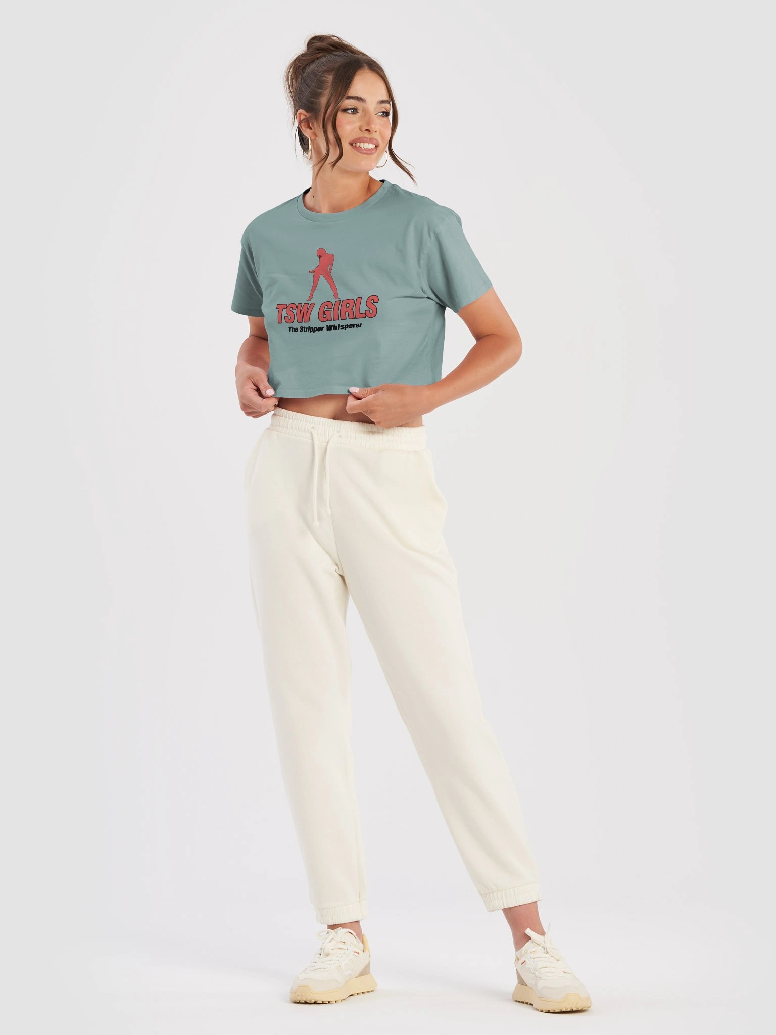 tsw girls official logo crop top shirt product image (19)